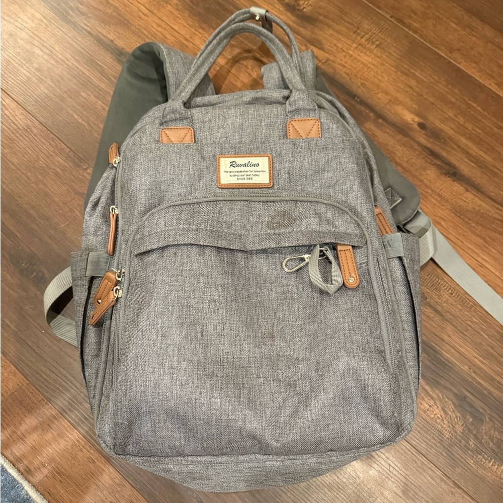 Gray Diaper Backpack